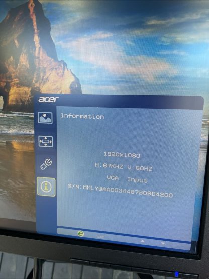 Acer V236HL Monitor With Cables + Stand - Image 9