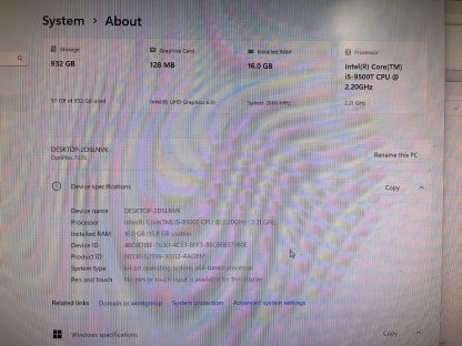 Dell OptiPlex 7070 USFF i5-9500T 2.20GHz 16GB 1TB Windows 11 Computer - Image 12